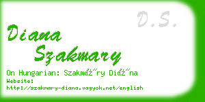 diana szakmary business card